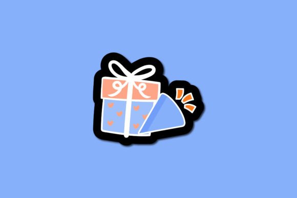 Birthday Sticker Icon Gifts Graphics and Icons