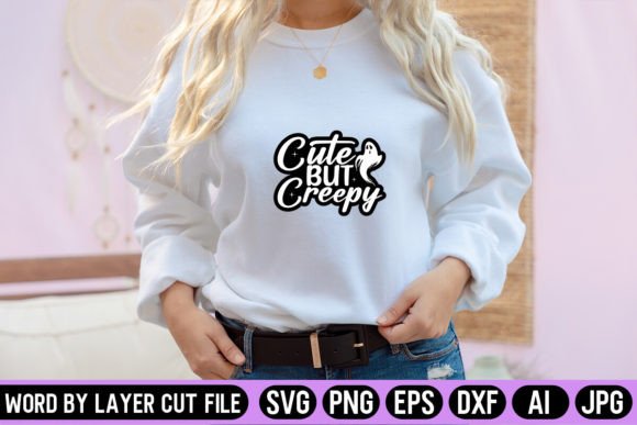 Cute but Creepy Sticker SVG Design
