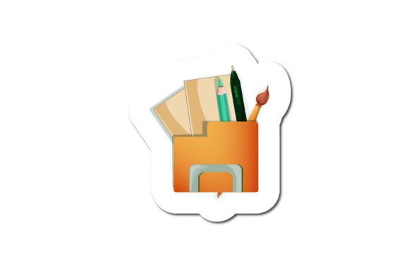 Designer Sticker Icon Folder: Graphics and Icons for Content Creation