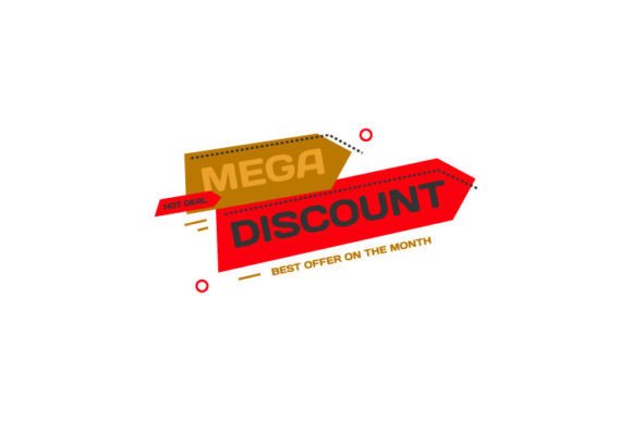 Flat Sale Sticker Discount Badge Design