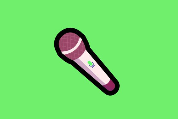 Gamer Streamer Sticker Retro Microphone Graphics