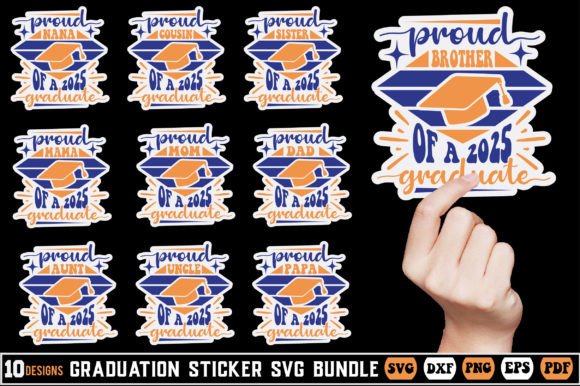 Graduation Sticker Svg Bundle: Graphics & Crafts for Creative Brands