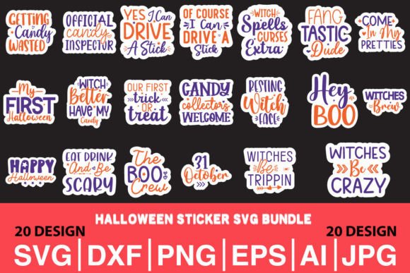 Halloween Sticker SVG Bundle for Graphics and Crafts