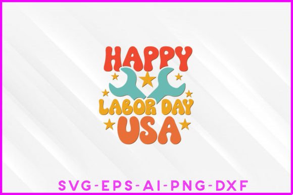 Happy Labor Day USA Groovy Design Graphics