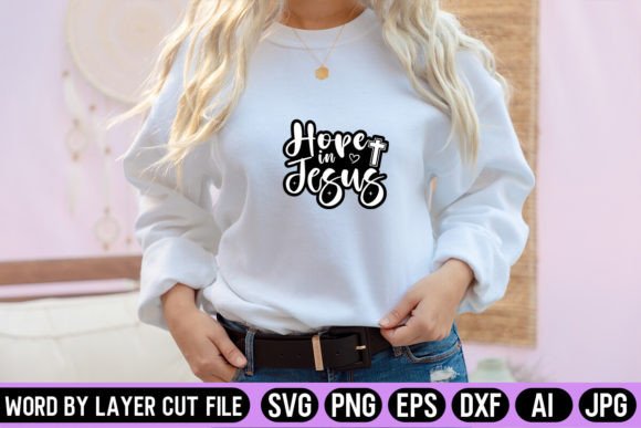 Hope in Jesus Sticker SVG Design for Crafts and Graphics