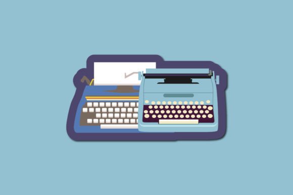 Retro Vintage Sticker Printer Graphics & Icons