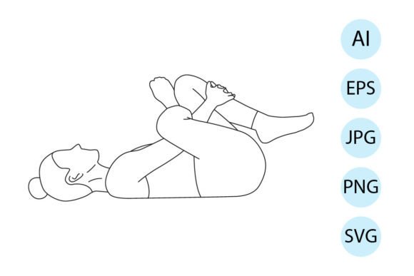 Yoga in Reclining Pigeon Pose